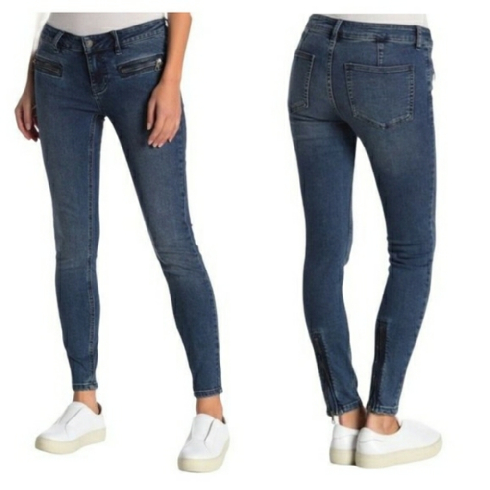 NWT FREE PEOPLE | JET SKINNY JEANS IN BALTIC BLUE